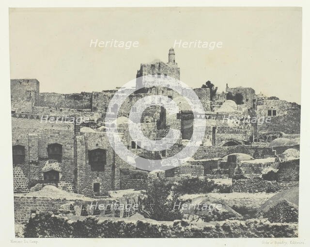 Jérusalem, Quartier Occidental; Palestine, 1849/51, printed 1852. Creator: Maxime du Camp.