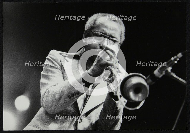 Joe Newman playing his trumpet, Beaulieu, Hampshire, July 1977. Artist: Denis Williams