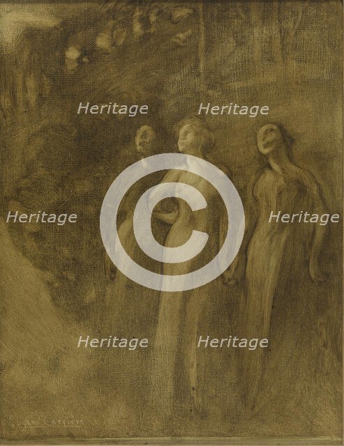 Esquisse pour la mairie du 12ème : la jeunesse, c.1897. Creator: Eugene Carriere.