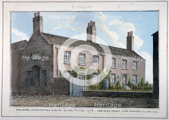 Drapers' Almshouses, New Kent Road, Southwark, London, 1825. Artist: G Yates