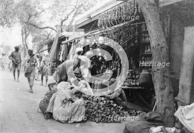 Shisha shop, Howshera, 1917. Artist: Unknown