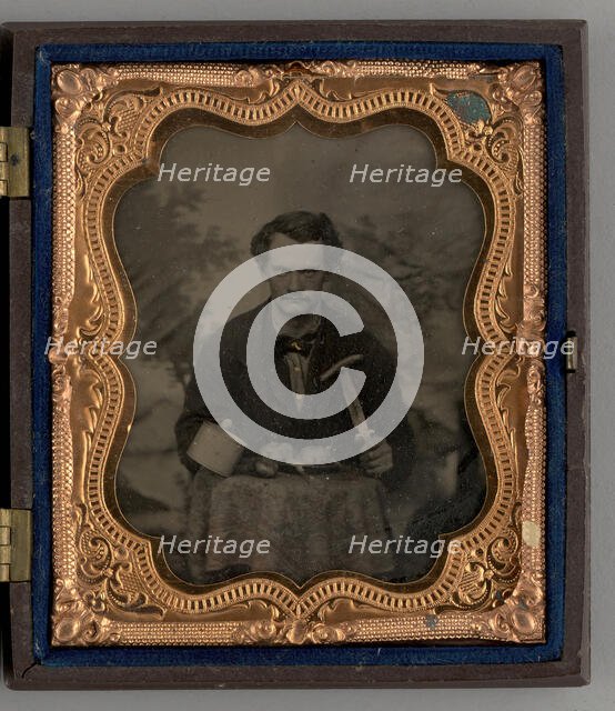 Untitled (Portrait of a Seated Man with Knife), 1863. Creator: Unknown.