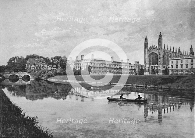 'King's College and Chapel Cambridge', c1896. Artist: Stearn.