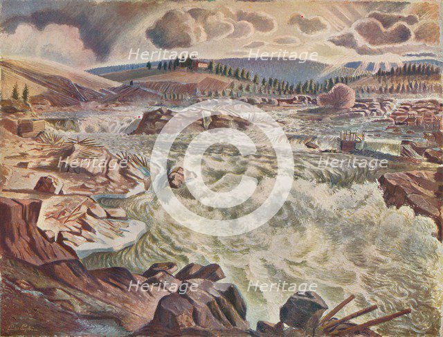 'Waterfall', c1900 (1935).  Artist: Leander Engstrom.