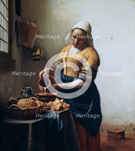'The Milkmaid', c1658.  Artist: Jan Vermeer