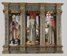 Saint Louis of Toulouse, Saint Francis, and the Blessed John Capistrano, c1499-1500. Creator: Cristoforo Caselli.