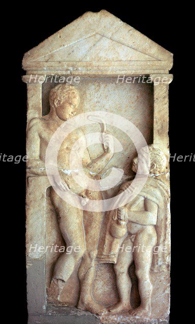 Greek gravestone of an athlete. Artist: Unknown