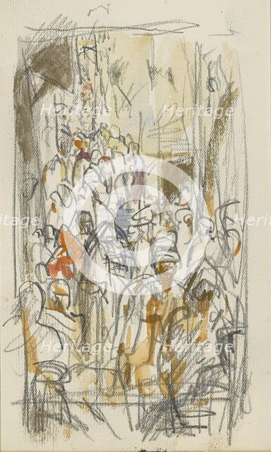 Street with figures in Biskra, 1922. Creator: Marius Bauer.