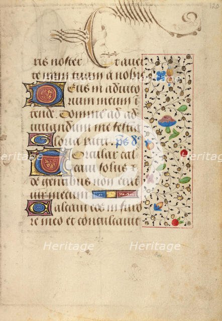 Decorated Text Page; Prayer Book of Charles the Bold, about 1471. Creator: Nicolas Spierinc.