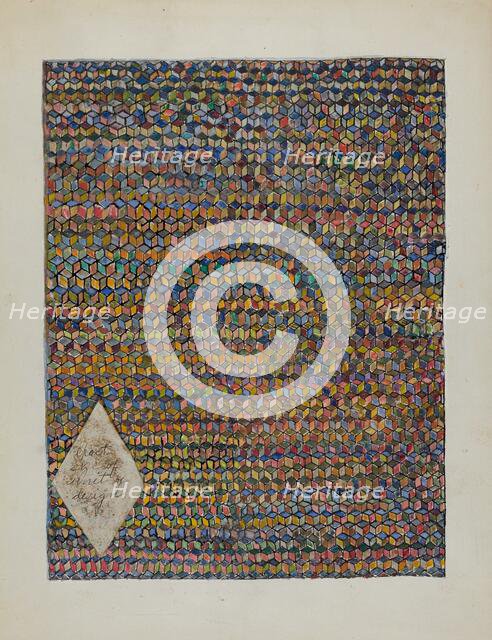 Silk Patchwork Quilt, c. 1936. Creator: Florence Elizabeth Atkins.