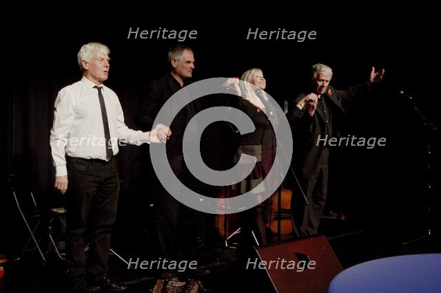 Herbie Flowers, Mike Hatchard, Shane Hill and Tina May, Hawth, Crawley, West Sussex, Nov 2015. Artist: Brian O'Connor.