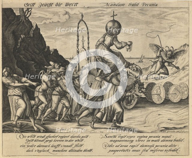 Money rule the world, 1589. Artist: Greuter, Mathias (1564-1638)