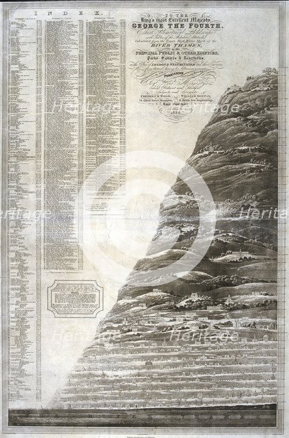 Geometrical landscape of the River Thames, 1828. Artist: Robert Havell
