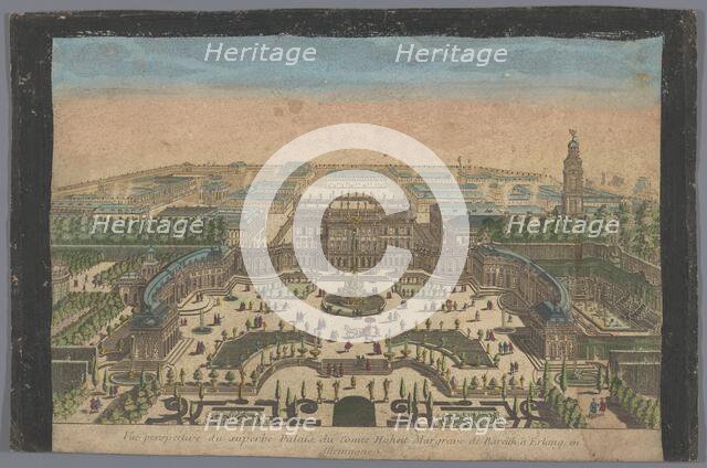 View of the palace of the Margrave of Bayreuth at Erlang, 1700-1799. Creator: Unknown.