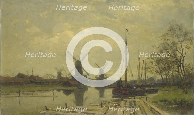 Waterway near the Baarsjes, Amsterdam, c.1880-c.1901. Creator: Jan Hillebrand Wijsmuller.