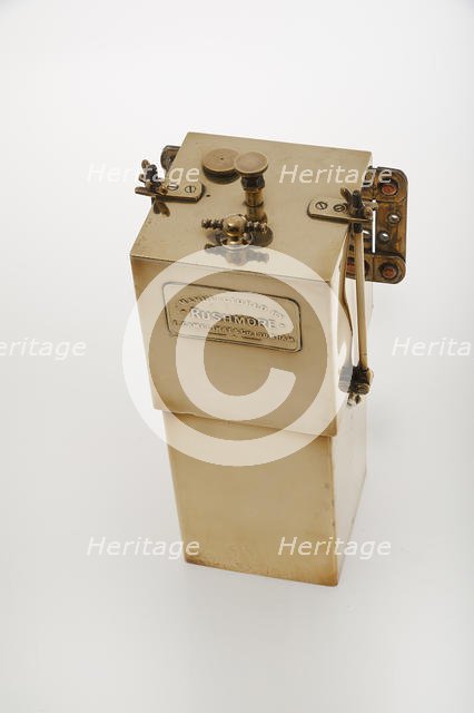 Rushmoor Acetylene gas generator circa 1912. Creator: Unknown.