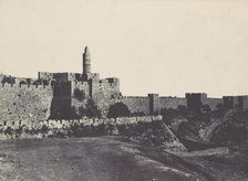 Palestine. Jérusalem. Partie occidentale des Murailles, 1850. Creator: Maxime du Camp.