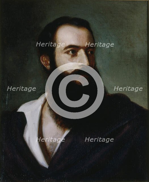 Portrait of Felice Orsini (1819-1858), c. 1858. Creator: Buchheister, Louis (1820-1881).