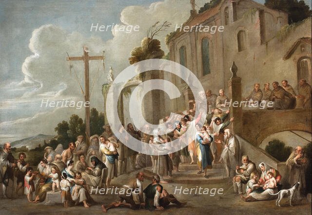 Feed the hungry, c.1640. Creator: Wael, Cornelis, de (1592-1667).