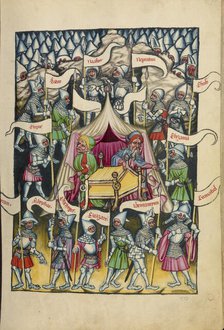 The Twelve Tribes of Israel; Weltchronik, about 1400-1410. Creator: Unknown.