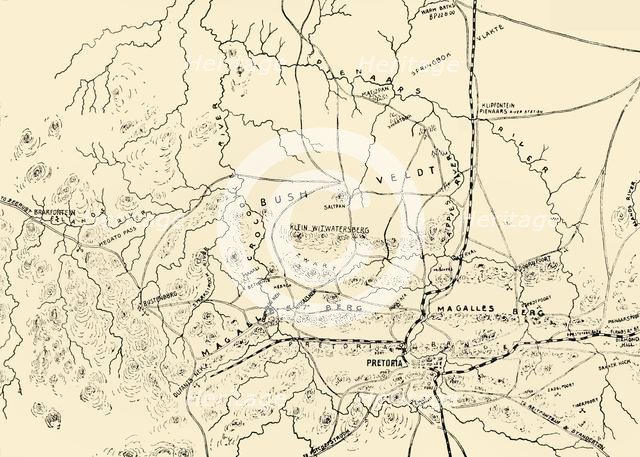 'The Battlefields of Pretoria. (From a personal survey).', 1901. Creator: Unknown.