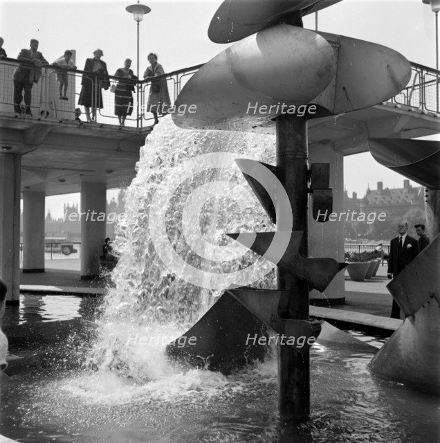 Water feature in Jubilee Gardens, South Bank, London, c1951-c1965. Artist: SW Rawlings