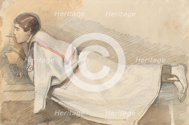 A reclining valet, 1877. Creator: Ladislav Mednyanszky.