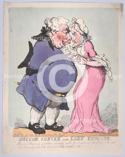 Doctor Convex and Lady Concave, November 20, 1802., November 20, 1802. Creator: Thomas Rowlandson.