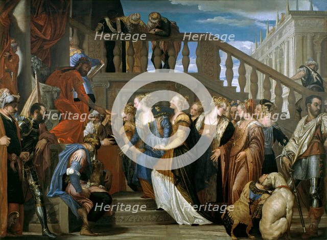 Esther and Ahasver, ca 1555. Creator: Veronese, Paolo (1528-1588).