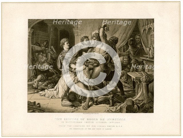 The seizure of Roger de Mortimer (1287-1330) at Nottingham Castle, 19th century.Artist: Noel Paton