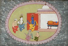 Krishna and Balarama Conversing, Folio from a Bhagavata Purana (Ancient Stories of the Lord), c1600. Creator: Unknown.