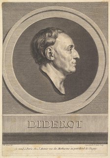 Portrait of Denis Diderot, 1766. Creator: Augustin de Saint-Aubin.