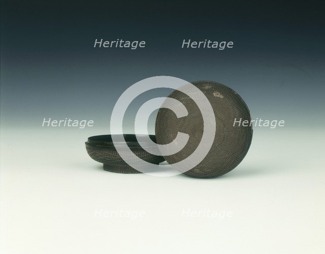 Lacquer and woven silver box, Late Ming dynasty, China, 1600-1644. Artist: Unknown