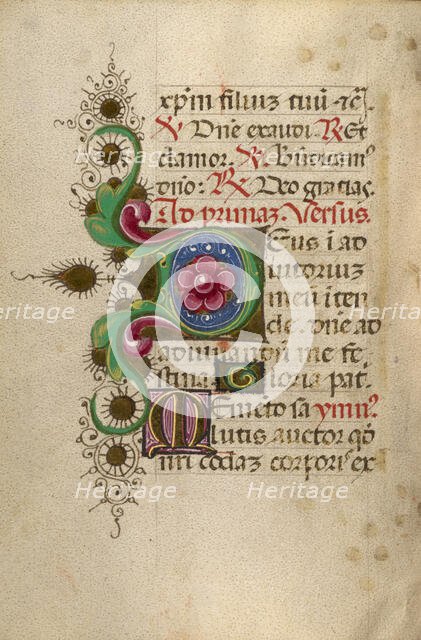 Decorated Initial D; Decorated Initial M; Gualenghi-d'Este Hours, about 1469. Creator: Unknown.