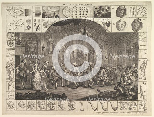 Analysis of Beauty, Plate 2, March 5, 1753. Creator: William Hogarth.