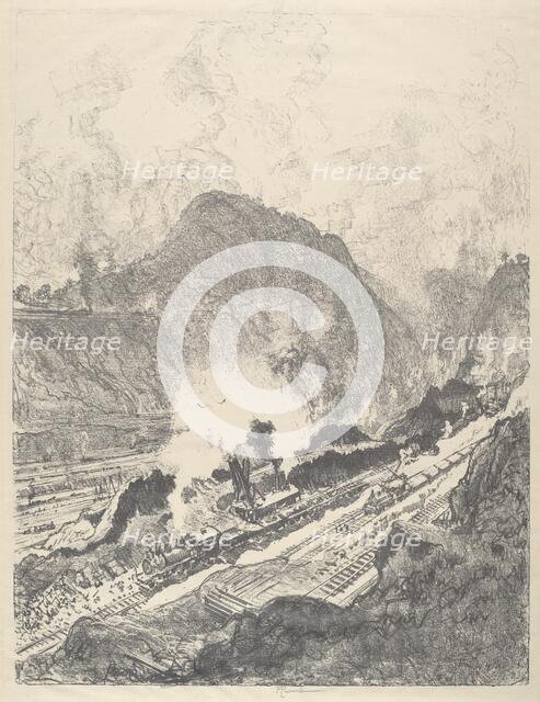 The Cut from Culebra, 1912. Creator: Joseph Pennell.