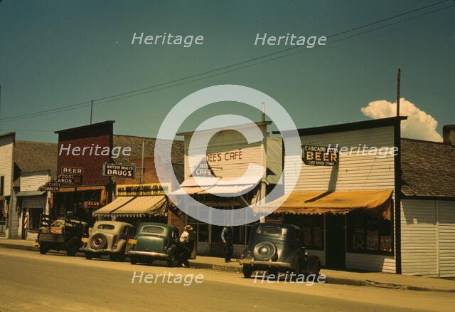 On main street of Cascade, Idaho ..., 1941. Creator: Russell Lee.
