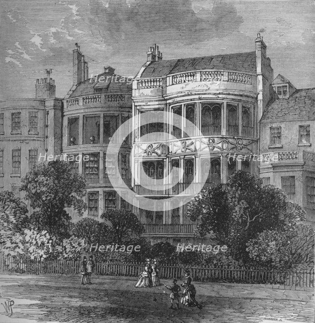 Samuel Rogers' house, Green Park front, Westminster, London, c1854 (1878). Artist: Unknown.