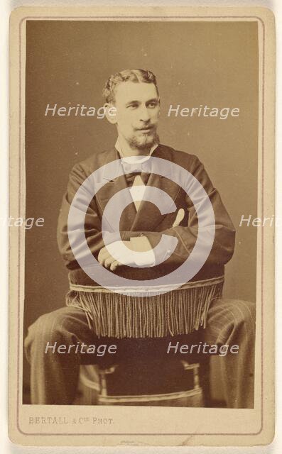 Unidentified man with Vandyke beard, seated, 1865-1870. Creator: Bertall et Cie.
