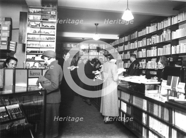 The bookshop at Trelleborg, Sweden, 1933. Artist: Unknown