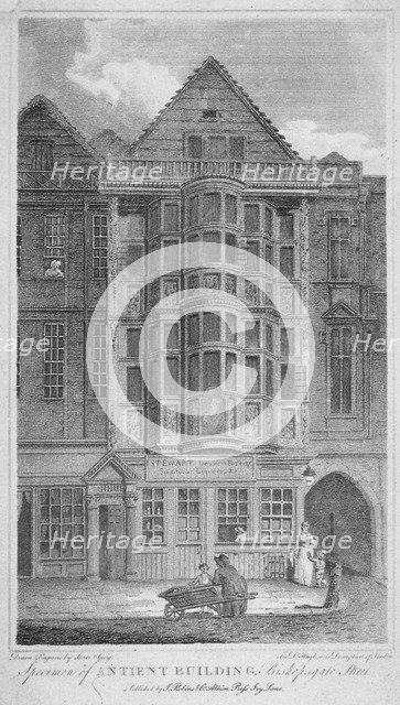 Sir Paul Pindar's house, Bishopsgate, City of London, 1804. Artist: John Greig