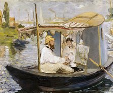 The Boat (Claude Monet in Argenteuil), 1874. Artist: Manet, Édouard (1832-1883)