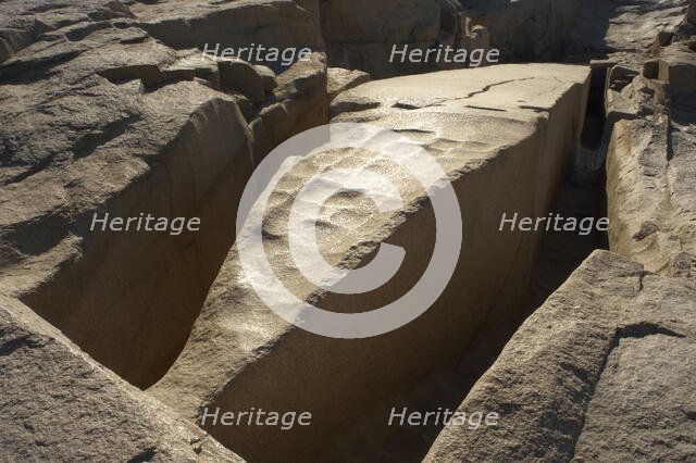 The unfinished obelisk, Aswan, Egypt, 2003.  Creator: Unknown.