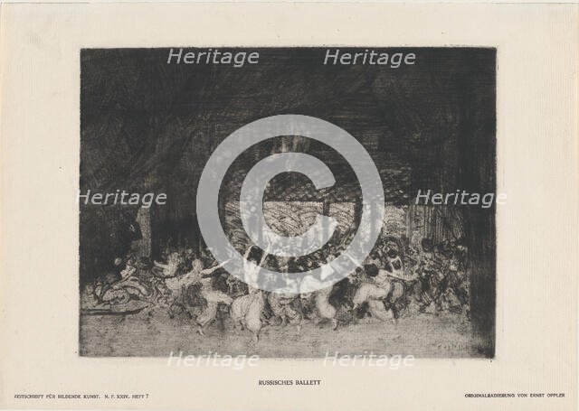 Russian Ballet, late 19th-early 20th century. Creator: Ernst Oppler.