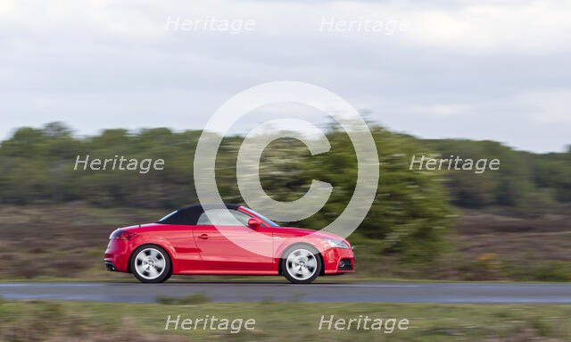 Audi TT cabriolet driving in New Forest. Creator: Unknown.