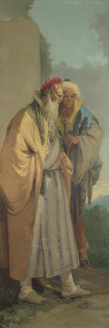 Two Men in Oriental Costume, ca 1743. Creator: Tiepolo, Giambattista (1696-1770).