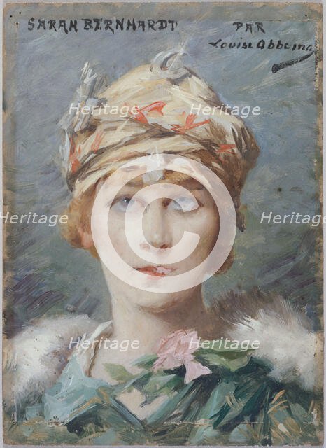 Portrait of Sarah Bernhardt (1844-1923), in the role of Adrienne Lecouvreur, 1880. Creator: Louise Abbema.