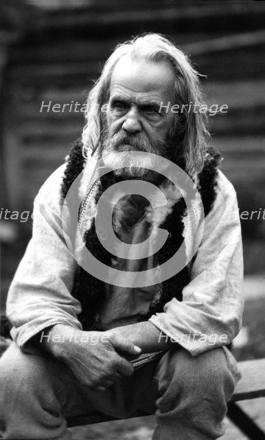 Elderly man, Bistrita Valley, Moldavia, north-east Romania, c1920-c1945. Artist: Adolph Chevalier