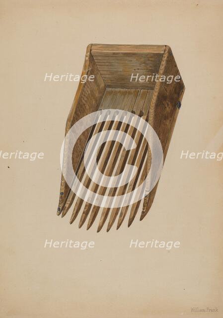 Cranberry Harvesting Scoop, c. 1942. Creator: William Frank.