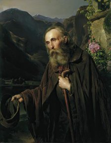 An old beggar, 1856. Creator: Franz Eybl.